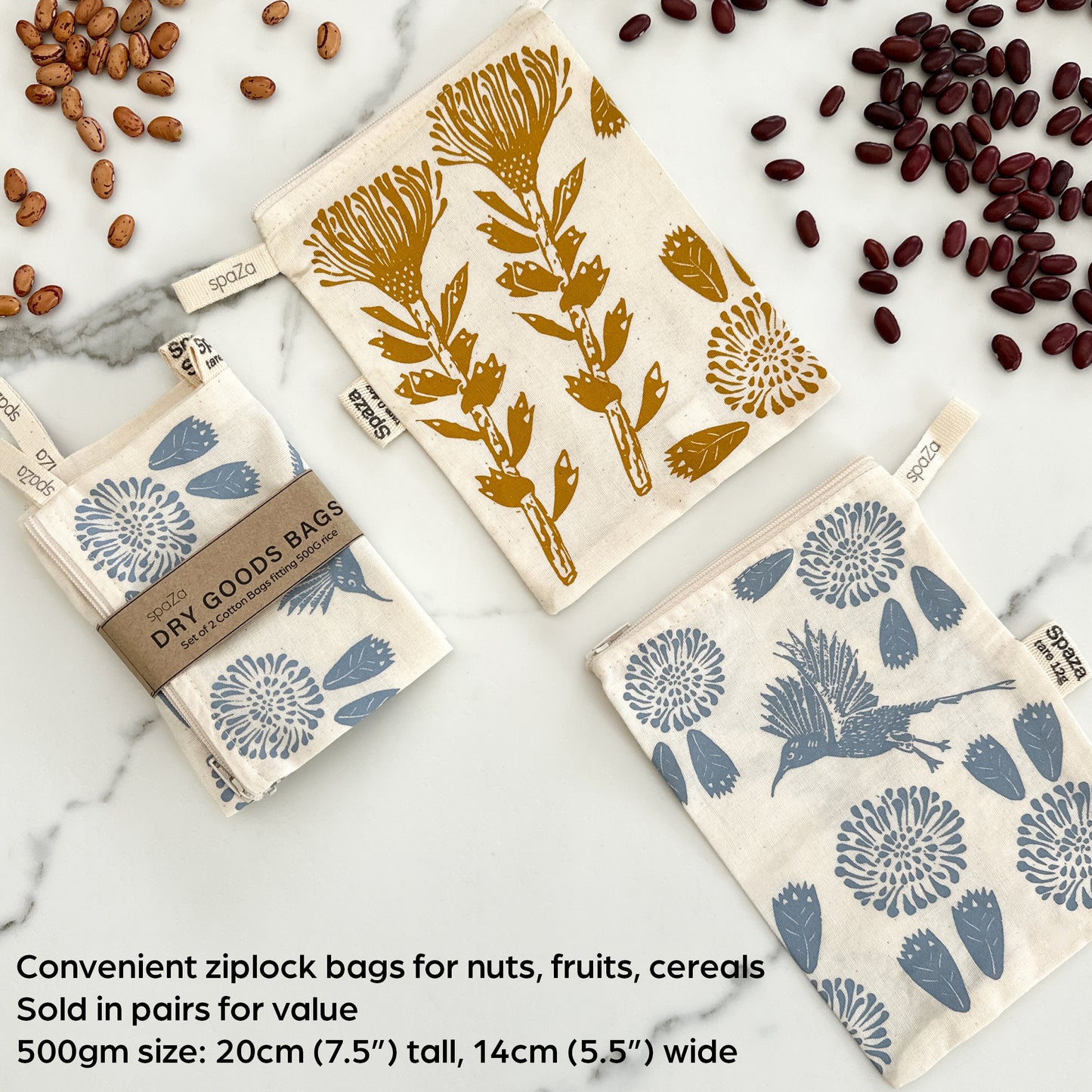 Dry Goods Bags: Set of 2 | refill shopping essential