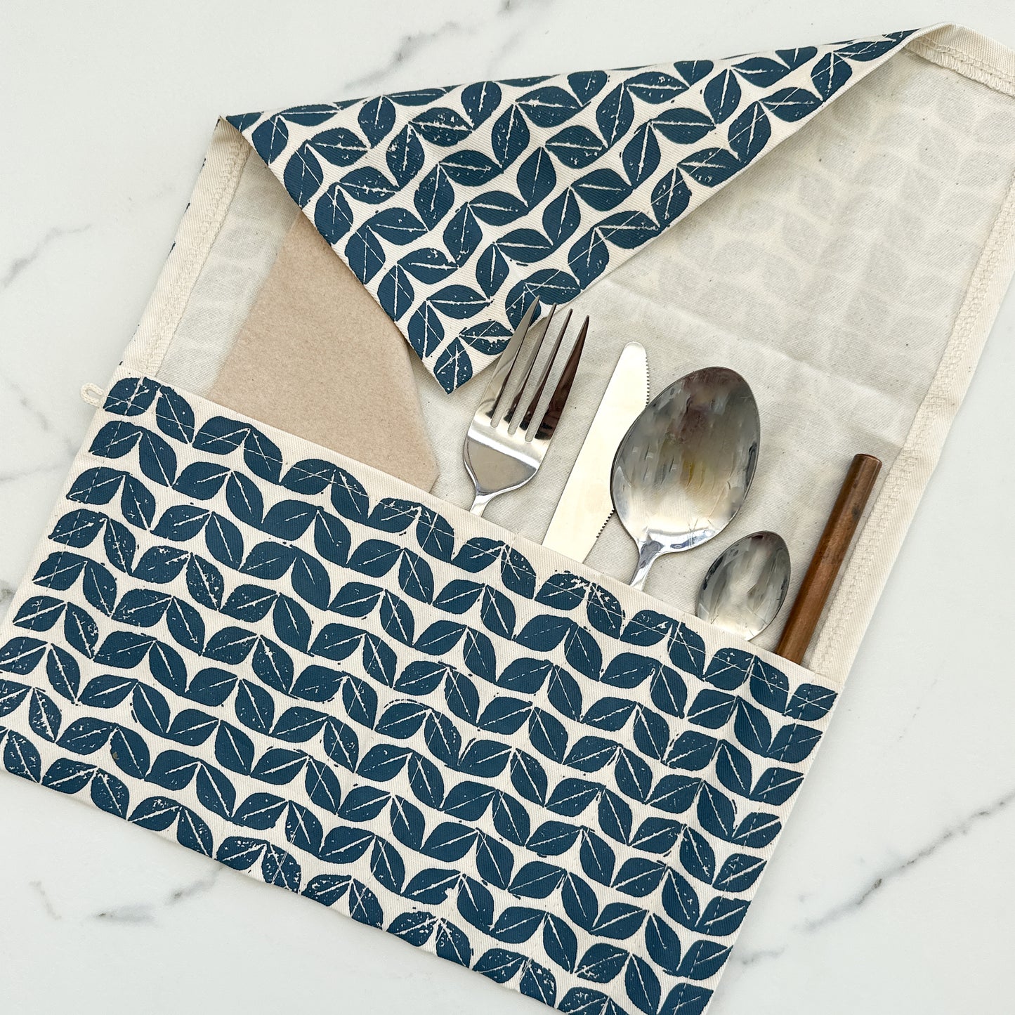 Cutlery Roll | carry your utensils for lunch box, picnic, road trips and table dressing