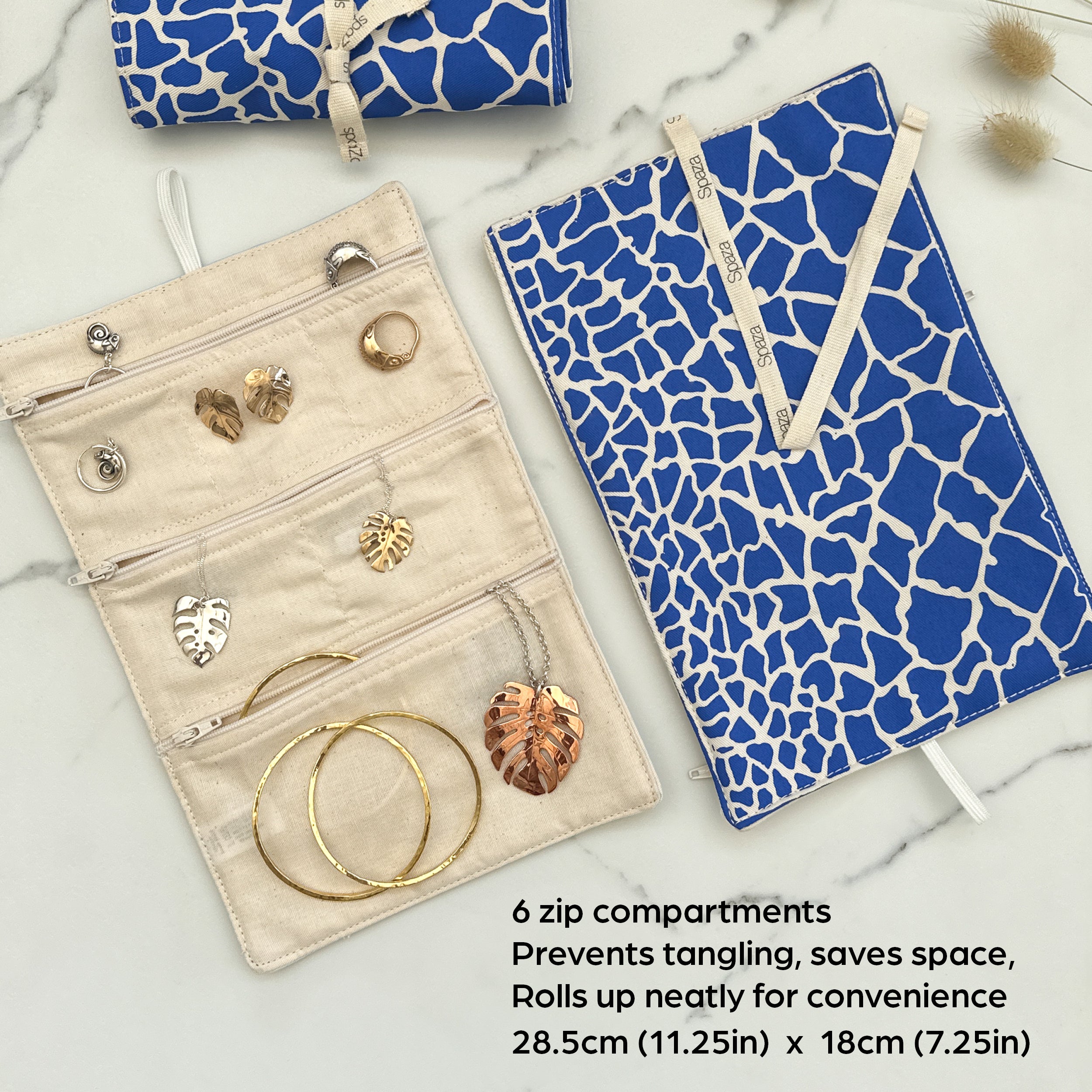 Jewelry Roll Travel Case | jewelry organiser ladies gift for girls