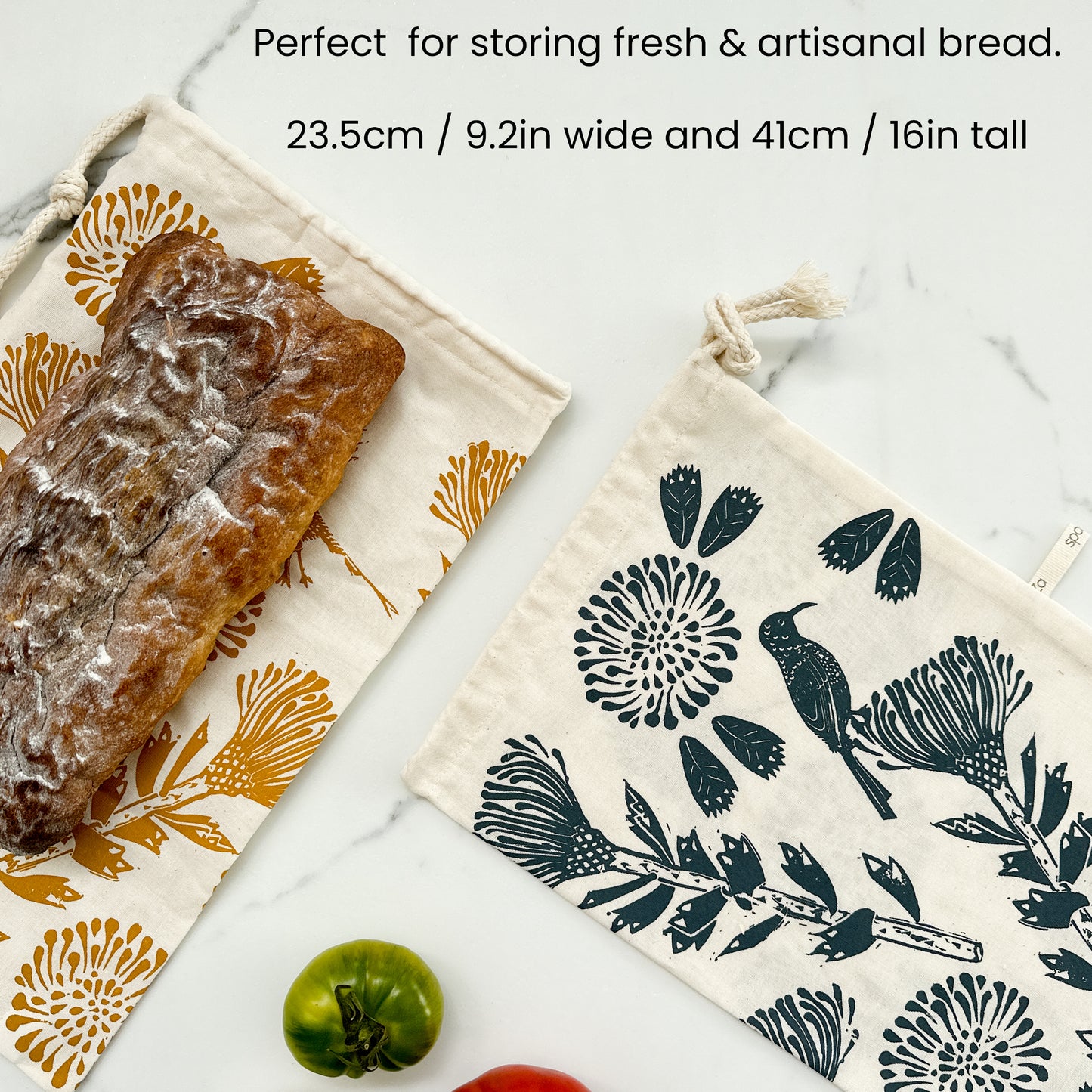 Loaf Bread Bag Cotton | Sunbird Print