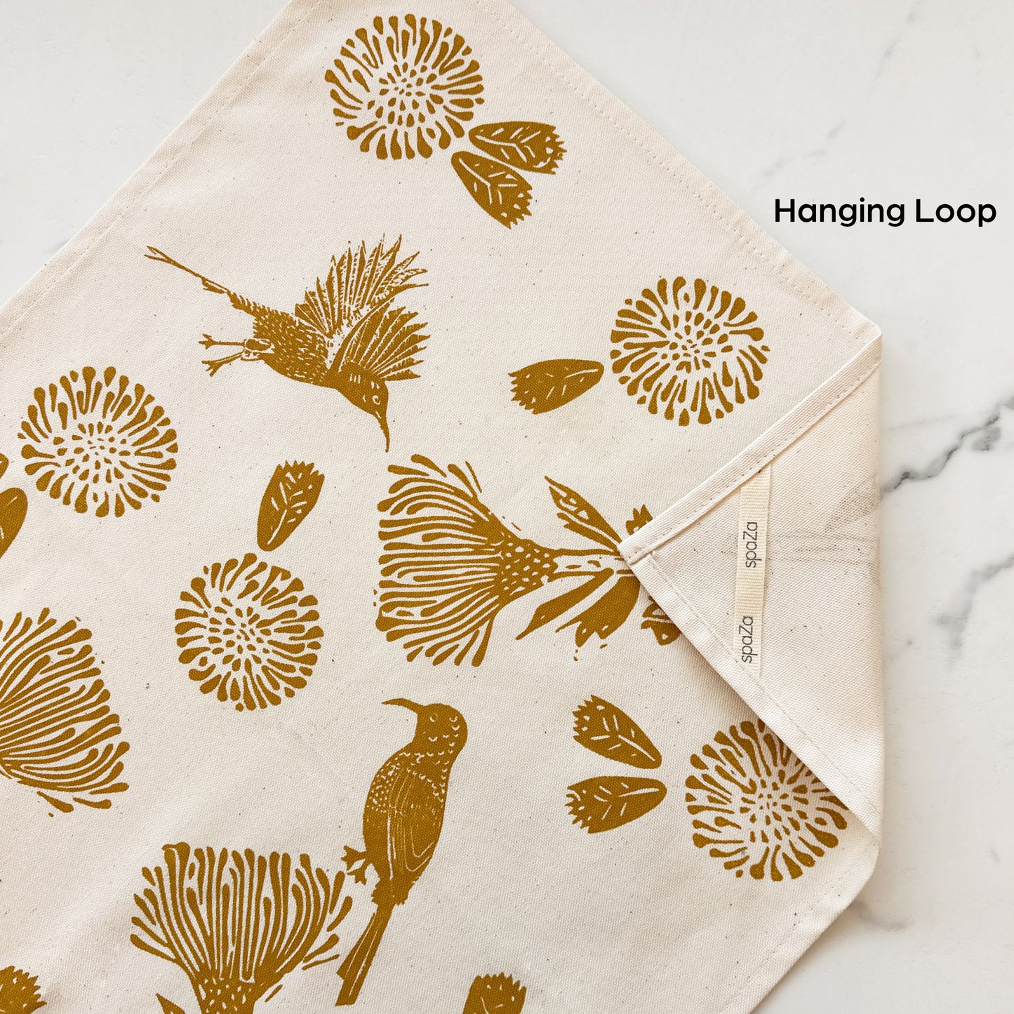 Cotton Tea Towel | Pincushion Protea & Sunbird Print