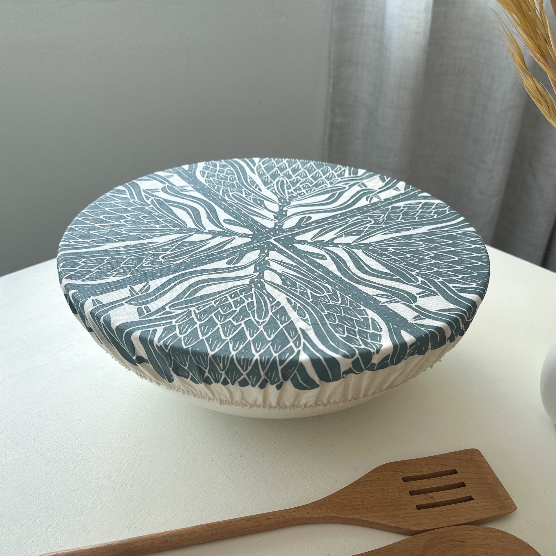 Dish and Bowl Cover Extra Large Protea Print | great for entertaining