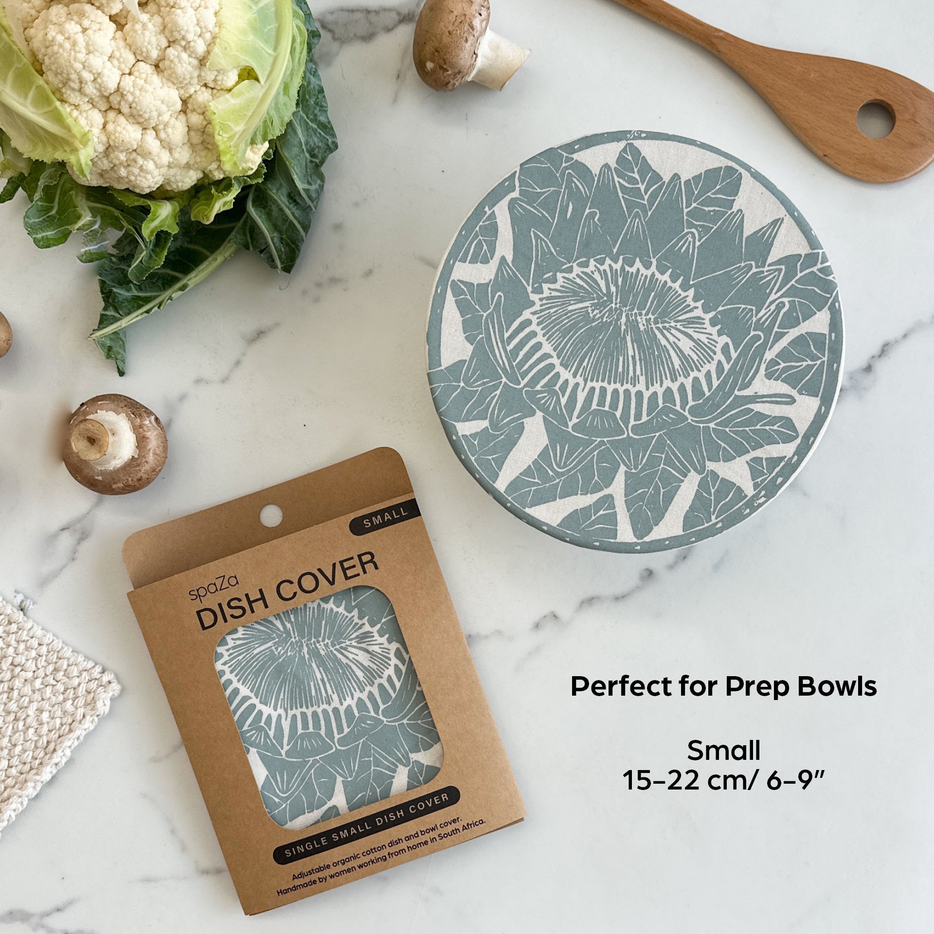 Dish and Bowl Cover Small Protea Print | handy single portion or leftover