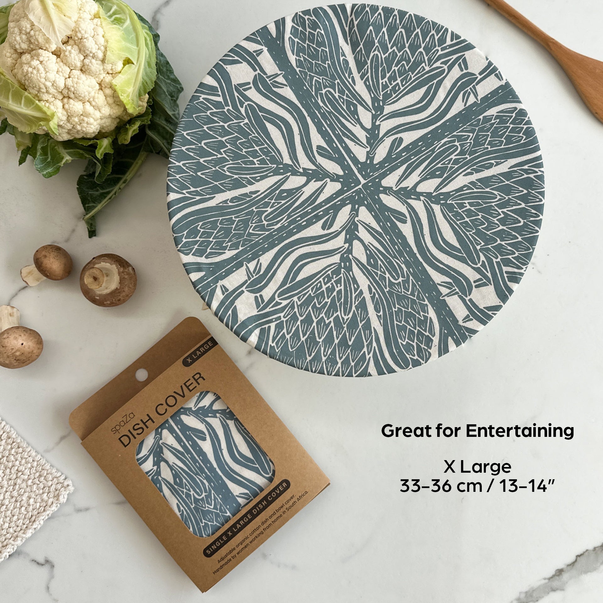 Dish and Bowl Cover Extra Large Protea Print | great for entertaining