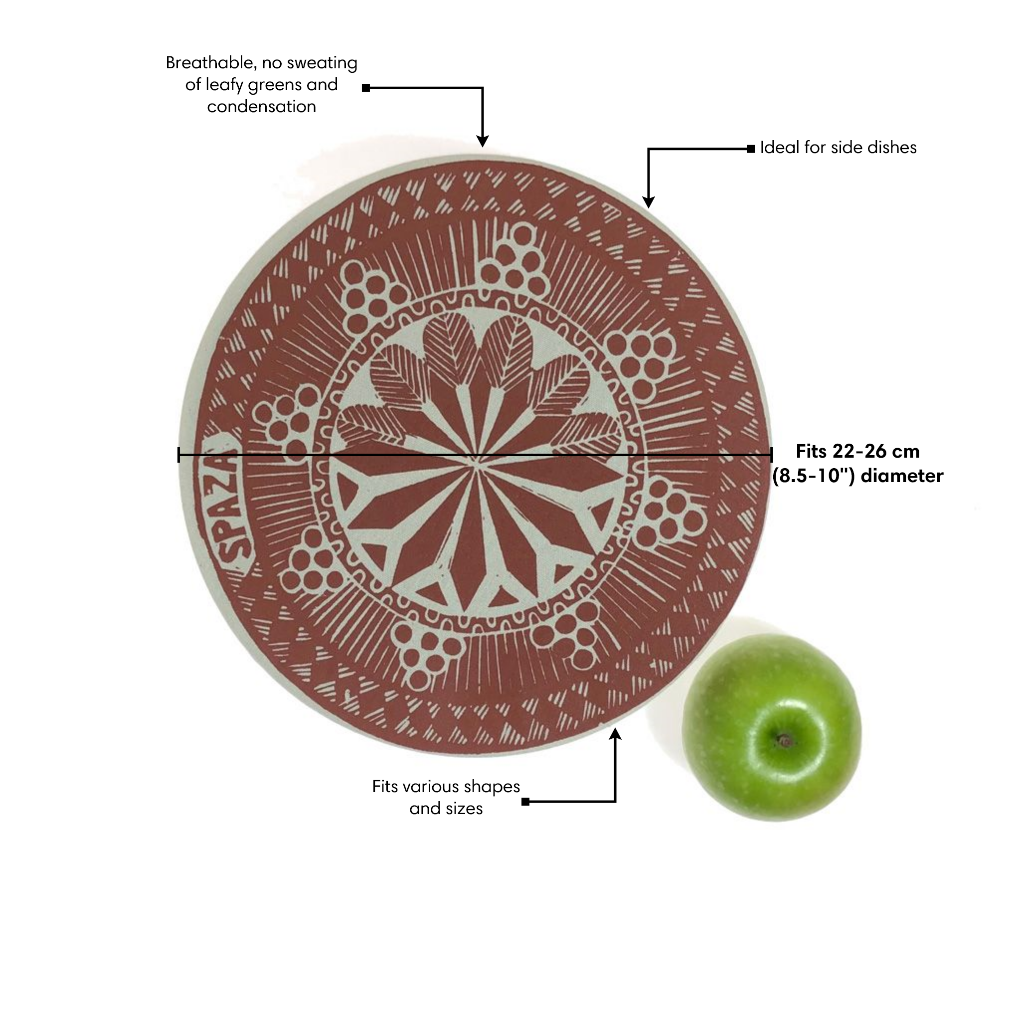Dish and Bowl Cover Medium Safari Print | single bowl cover for side salads and leftovers.