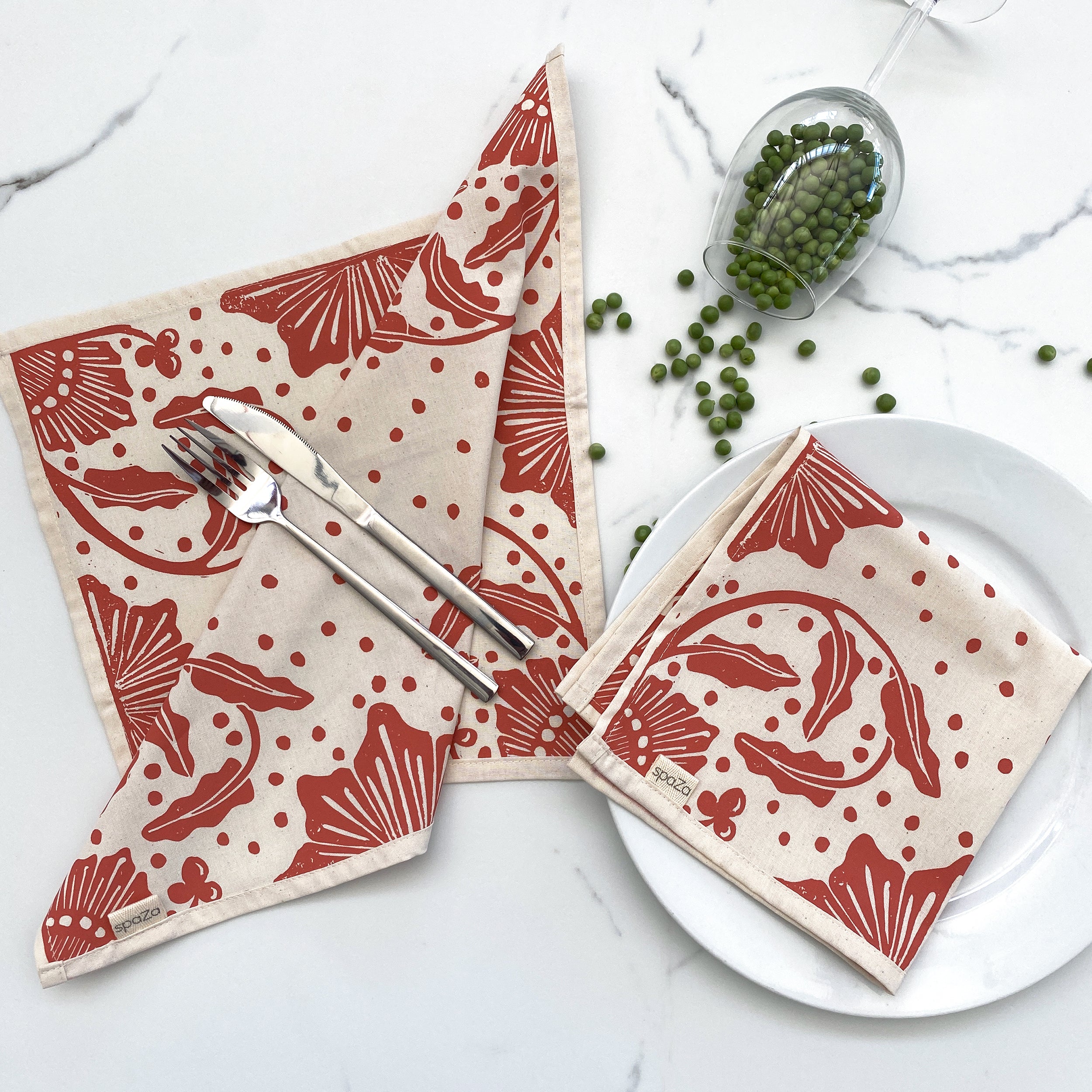Cotton Table Napkins Madiba Print | cloth table decor, table setting sets