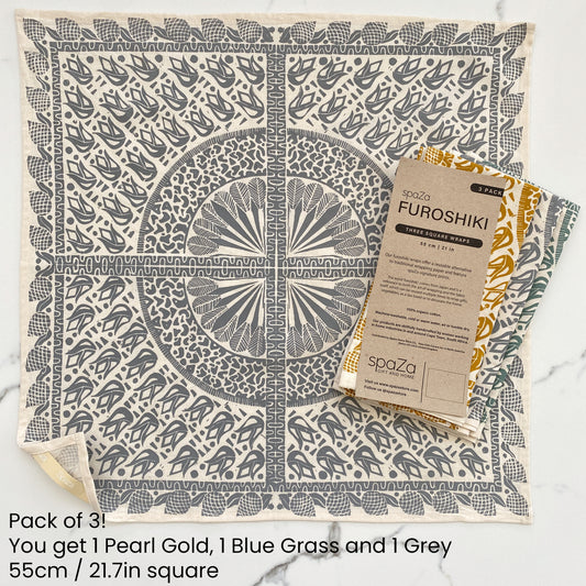 Furoshiki Food Wrap Cloth | 3 Pack | Safari Print