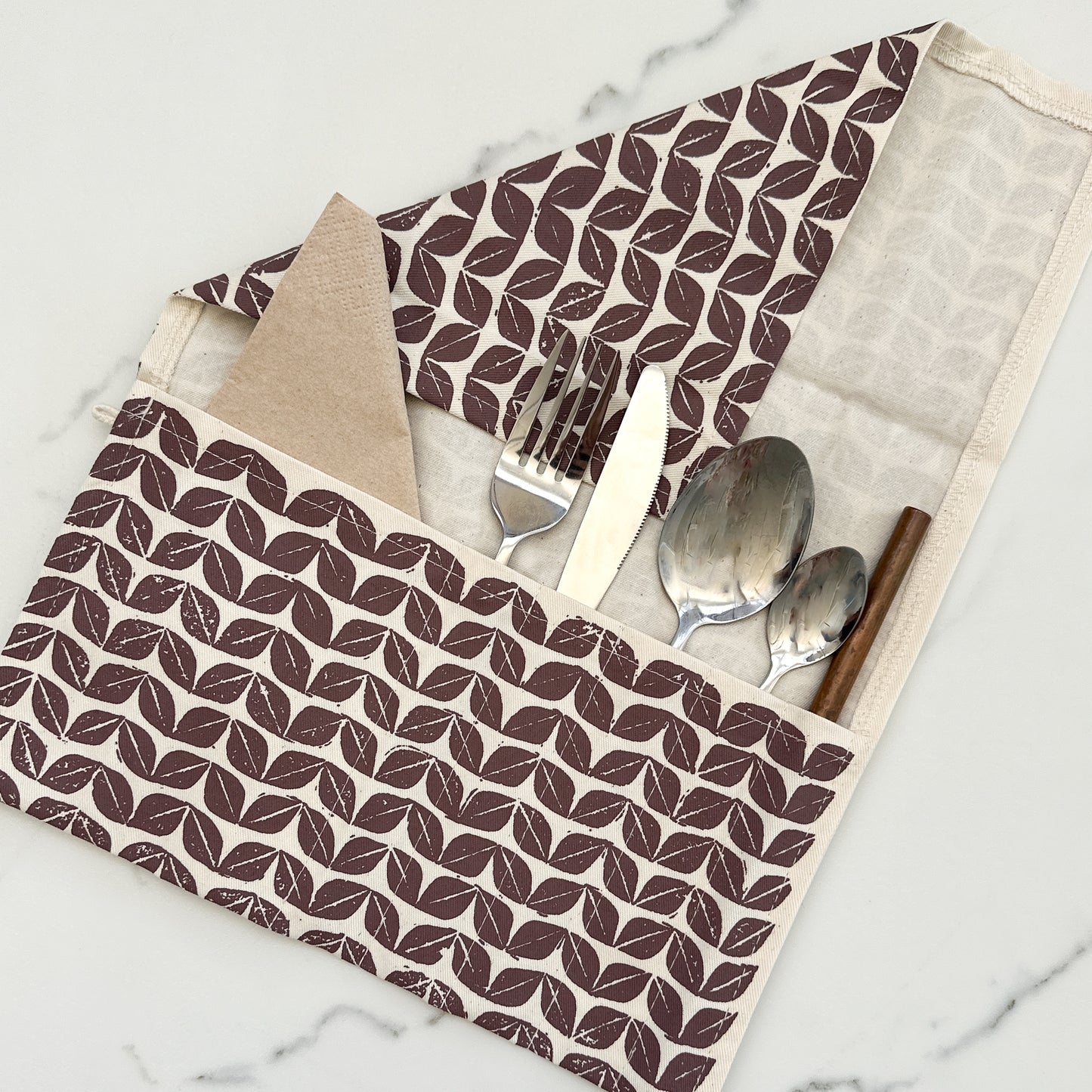 Cutlery Roll | carry your utensils for lunch box, picnic, road trips and table dressing