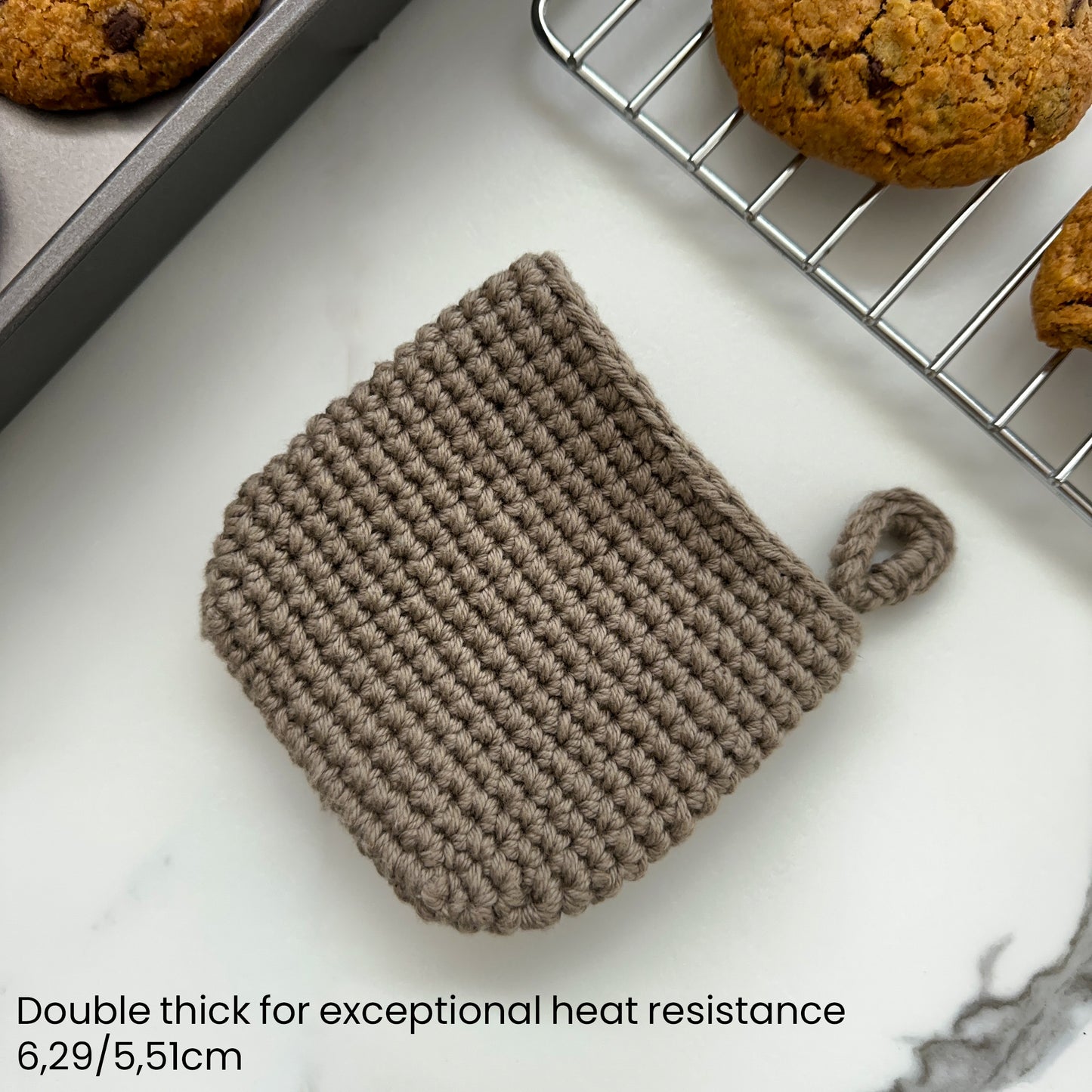 Crocheted Cotton Pinch Mitt | Heat-Resistant Oven and Appliance Glove