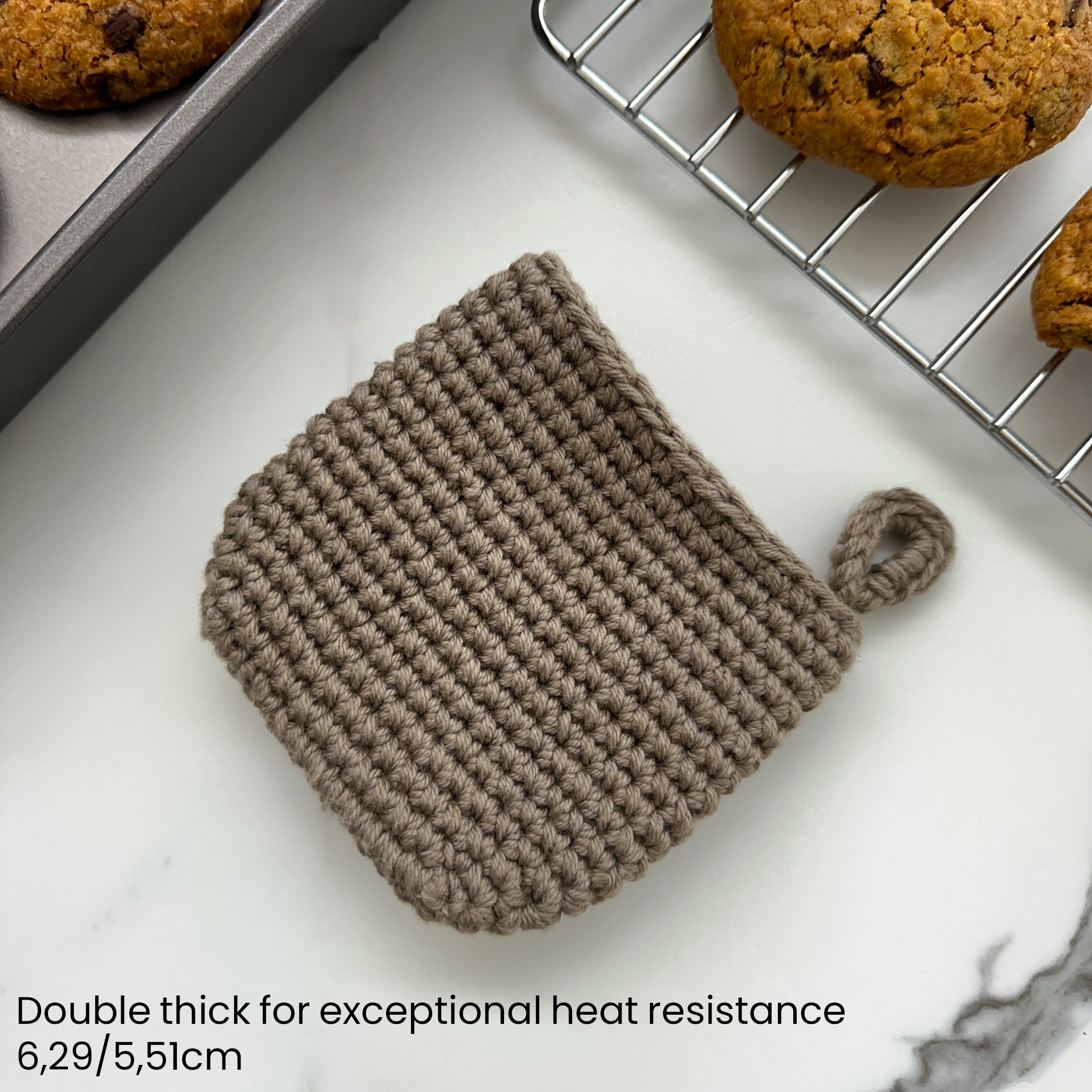 Crochet Potholder Pinch Oven Mitt Thick Cotton Heat Resistance, Gifts for Men.