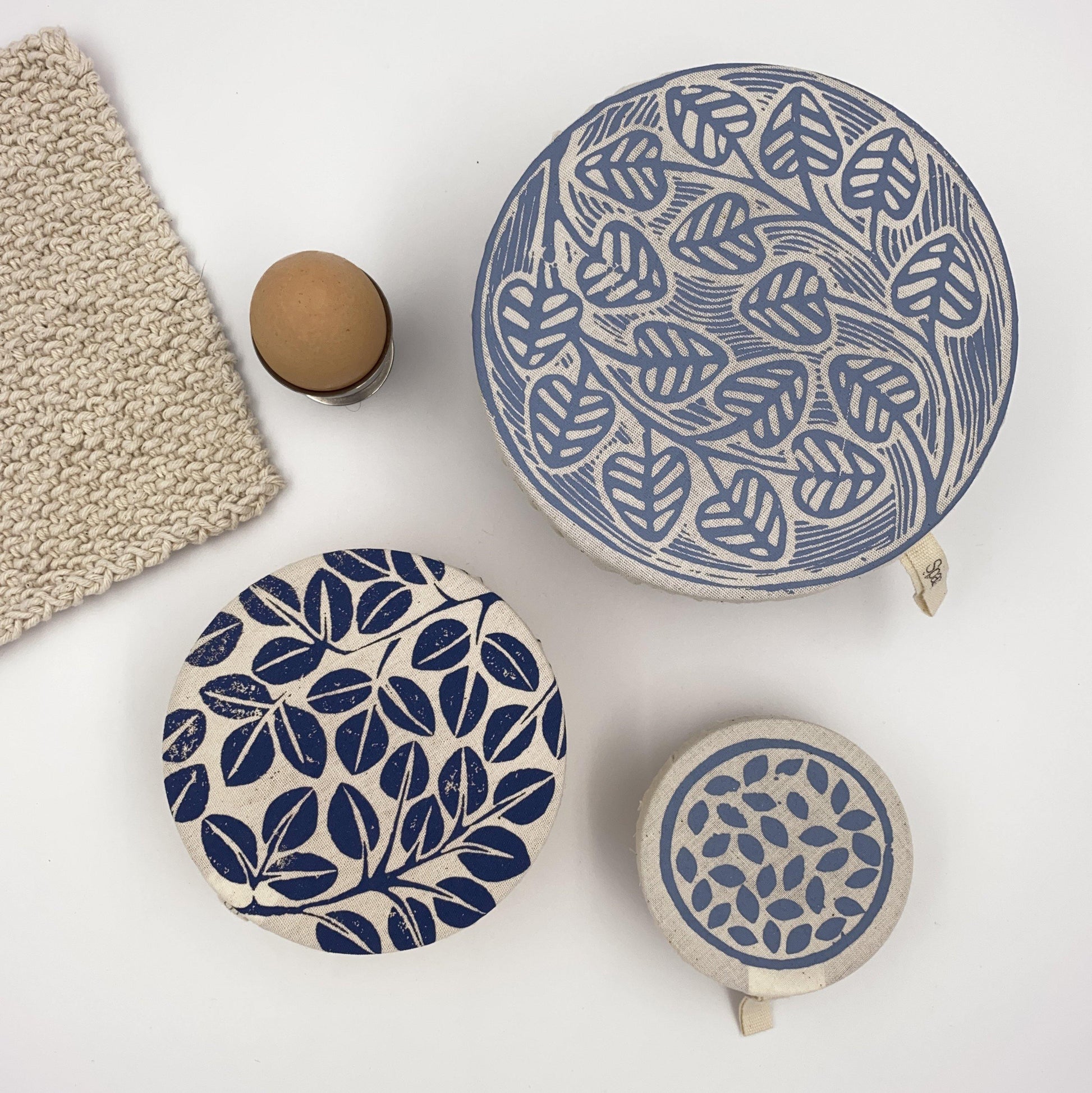 Dish and Bowl Covers mini set of 3 : variety of small sizes reusable fabric bowl covers - spaza.store.com